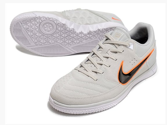Nike5 Street Gato Gris Y Naranja
