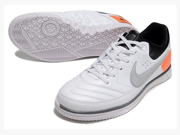 Nike5 Street Gato Blanco Gris Y Naranja