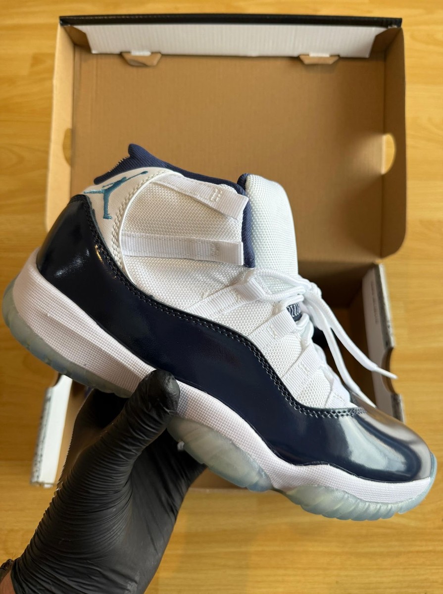 Retro 11 Blanca Y Turquesa